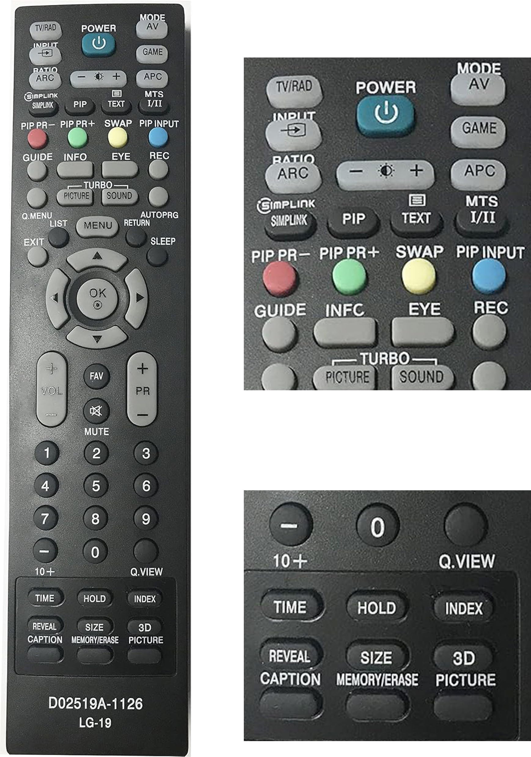 Amazon.com: Universal Remote Control Replacement for LG Zenith